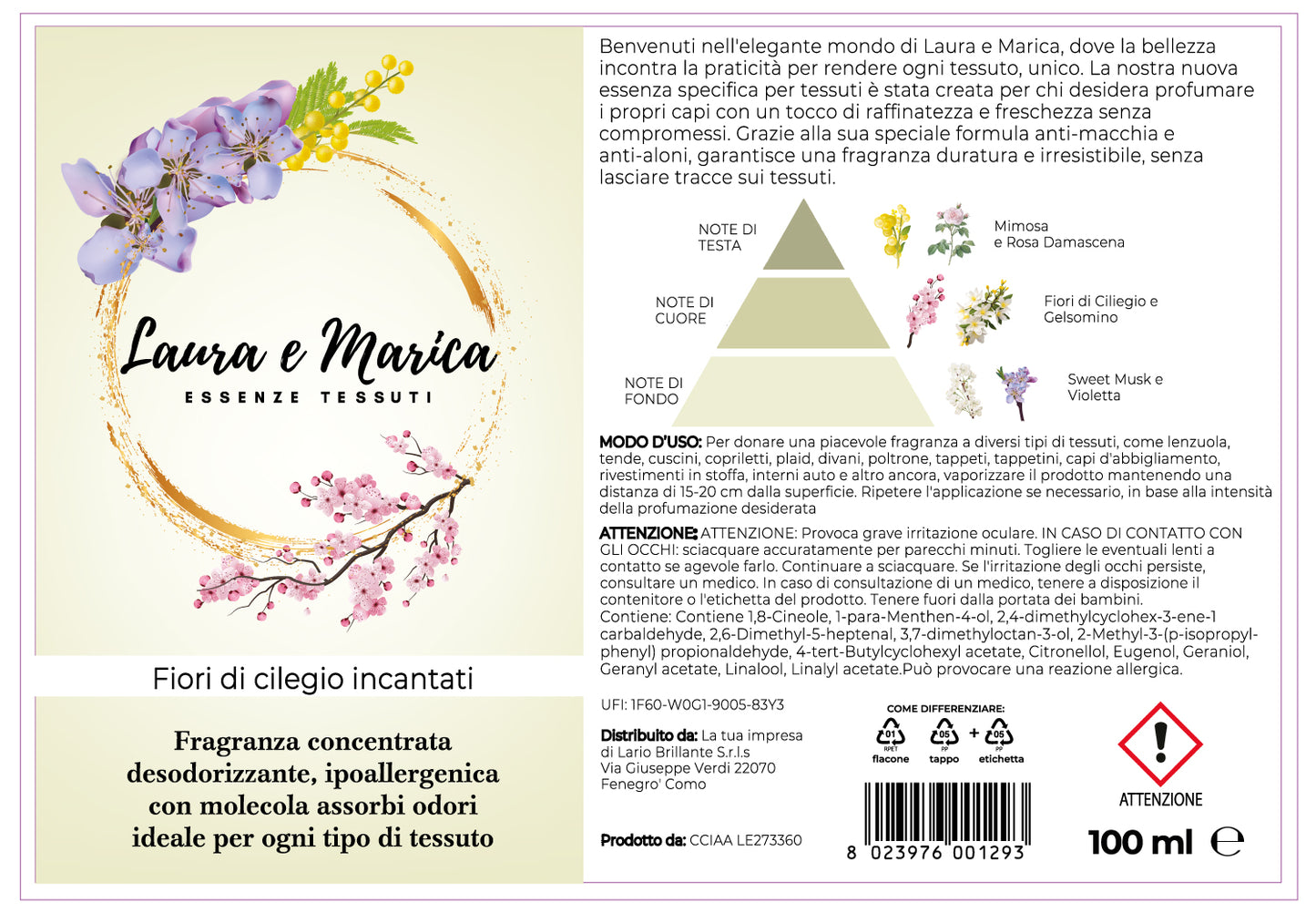 Spray Tessuto Fiori di Ciliegio Incantati